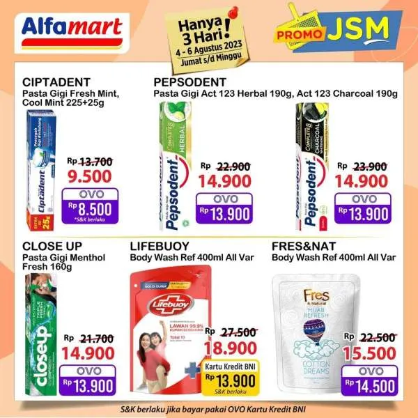 Promo JSM Alfamart Periode 4-6 Agustus 2023