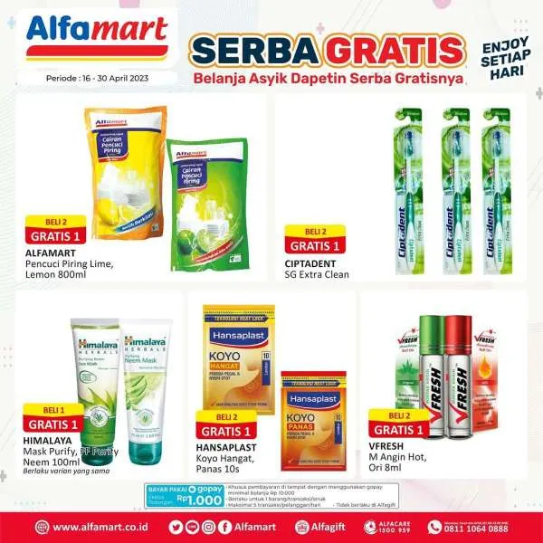 Promo Alfamart Serba Gratis Periode 16-30 April 2023