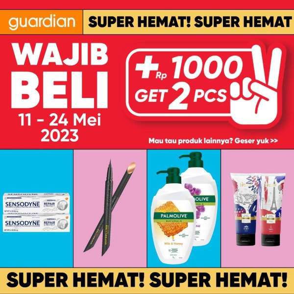 Promo Guardian Super Hemat 11-24 Mei 2023, Tambah Uang Rp 1.000 Dapat 2 Body Mist