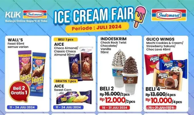 Promo Indomaret Ice Cream Fair Oktober 2026, Indofood Choc Rocks Beli 2 Gratis 1