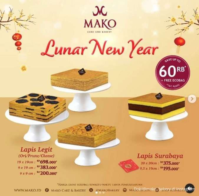 Promo Mako Bakery Spesial Tahun Baru Imlek 2025