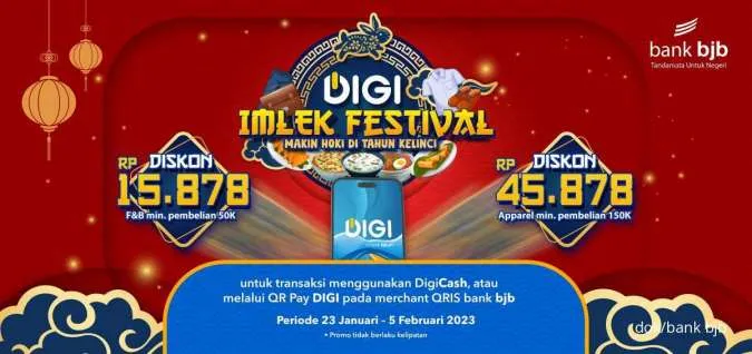 Promo Bank BJB Digi Imlek Festival Berbagai Makanan Diskon hingga 5 Februari 2023