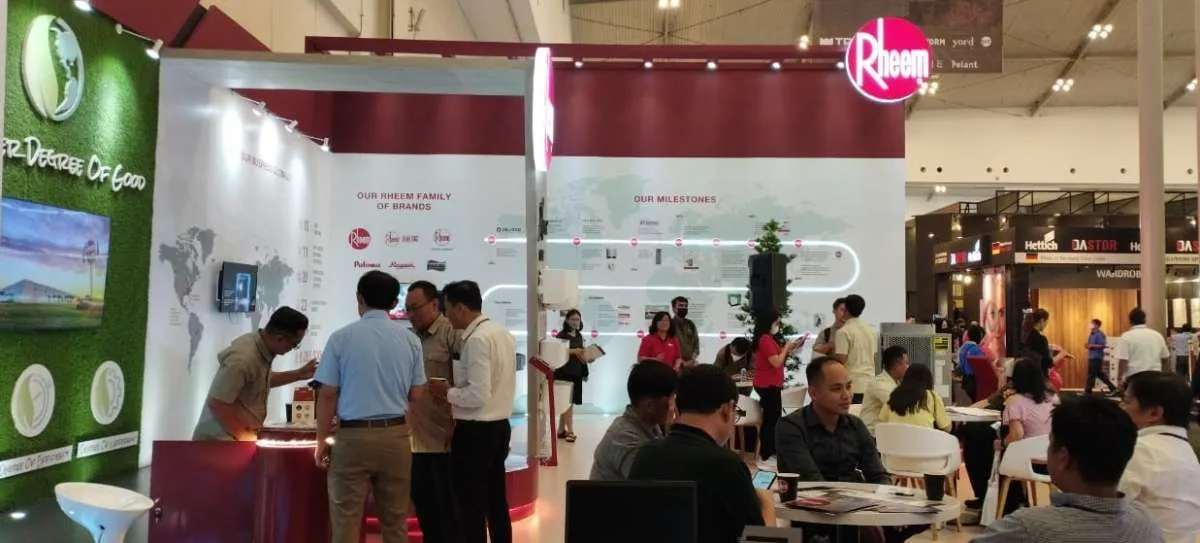 Rheem Luncurkan Seri ProTerra Heat Pump Water Heaters Terbaru di IndoBuildTech Expo