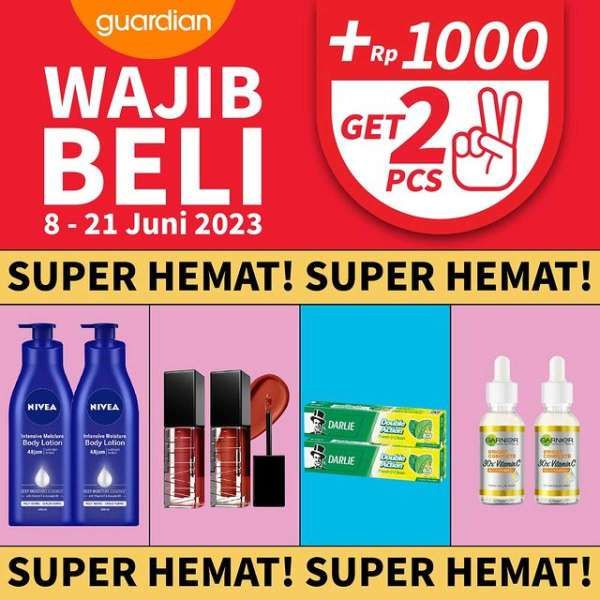 Promo Guardian Super Hemat 8-21 Juni 2023, Tambah Rp 1.000 Dapat 2 Serum Vitamin C