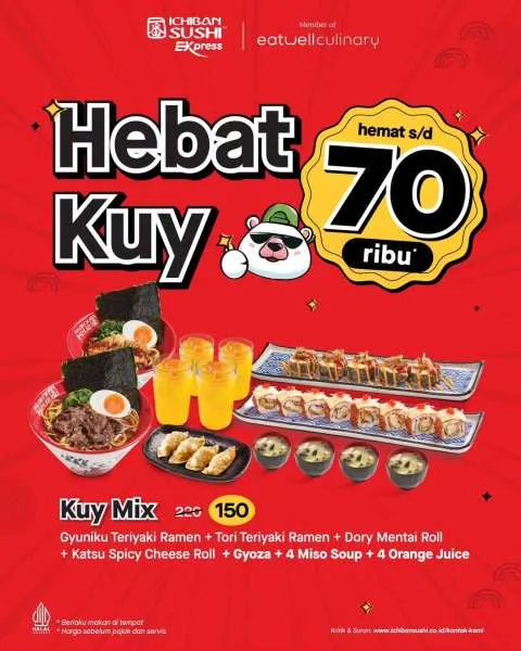 Promo Ichiban Sushi Hebat Kuy Hemat Rp 70.000