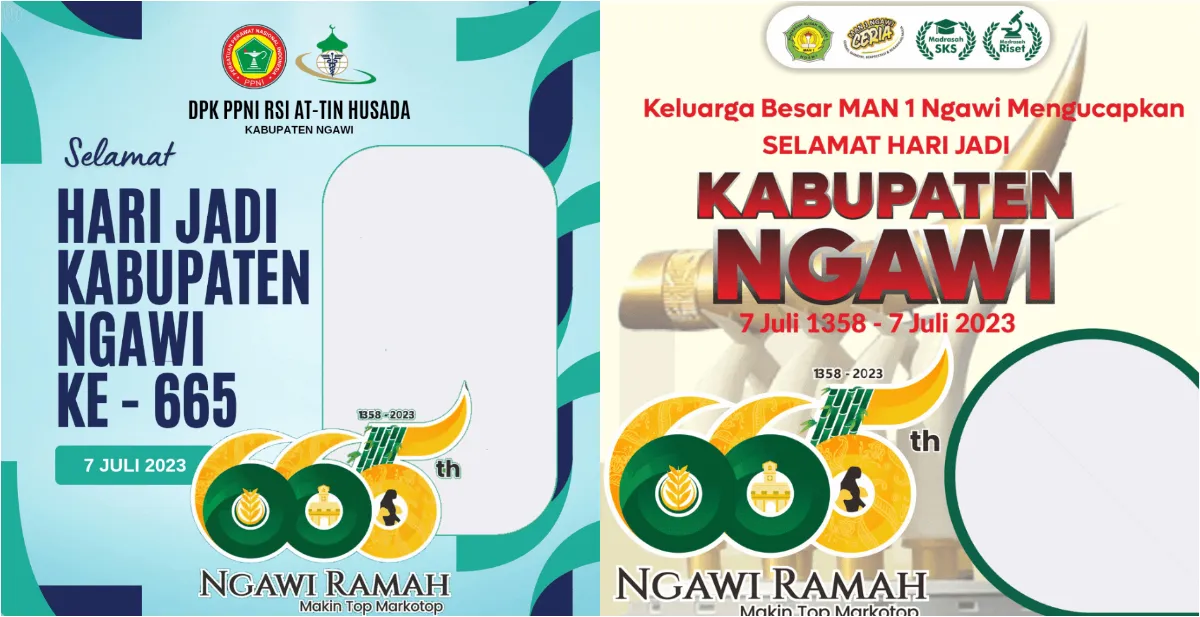 15 Twibbon Hari Jadi Ngawi 2023 yang ke 665 Tahun, Pakai Bingkai Fotonya