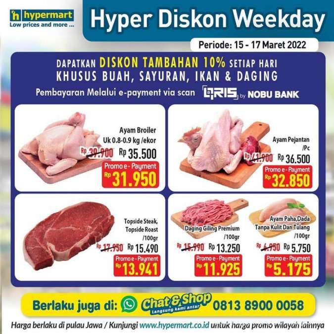 Promo Hypermart Hyper Diskon Weekday 15-17 Maret 2022