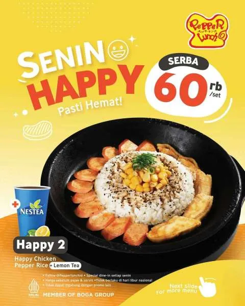 Promo Pepper Lunch Senin Happy 2