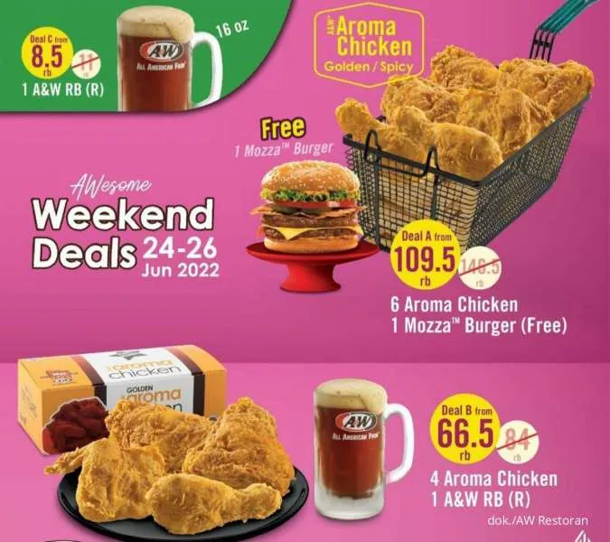 Promo AW Restoran Weekend Deals edisi 24-26 Juni 2022