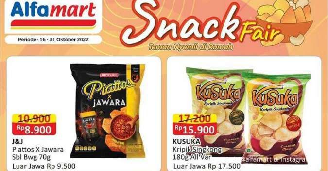 Promo Alfamart Hari Ini 24 Oktober 2022, Makanan Ringan yang Lebih Murah