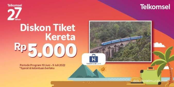 Promo Hotelmurah.com, Dapatkan Diskon Tiket Kereta Rp 5.000