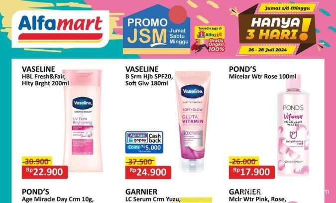  Promo JSM Alfamart Weekend 26-28 Juli 2024, Promo Micellar Water dan Es Krim Wall's