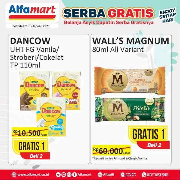 Promo Alfamart Serba Gratis Periode 1-15 Januari 2025