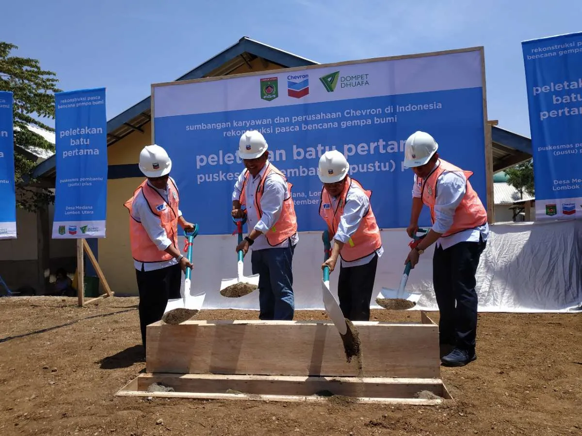 Paska gempa, Chevron bangun fasilitas kesehatan di Lombok