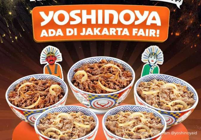 Promo Yoshinoya Jakarta Fair, Paket Hemat Ber-5 Harga Spesial Plus Gratis Snack