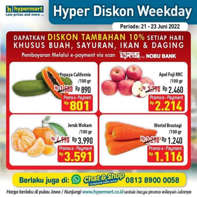 Promo Hypermart Hyper Diskon Weekday Mulai 21-23 Juni 2022