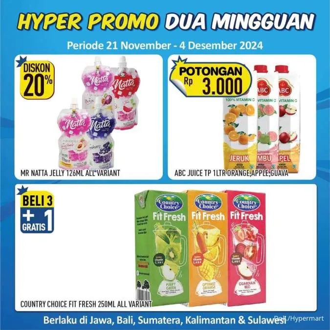 Promo Hypermart Dua Mingguan Periode 21 November-4 Desember 2024