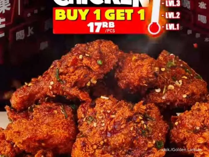 Promo Golden Lamian September 2022, Beli 1 Gratis 1 Menu Baru Ayam Pedas