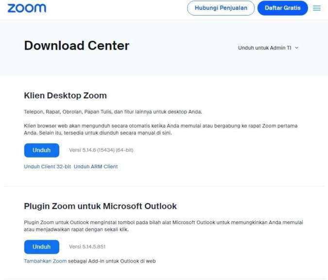 Website download Zoom meeting 