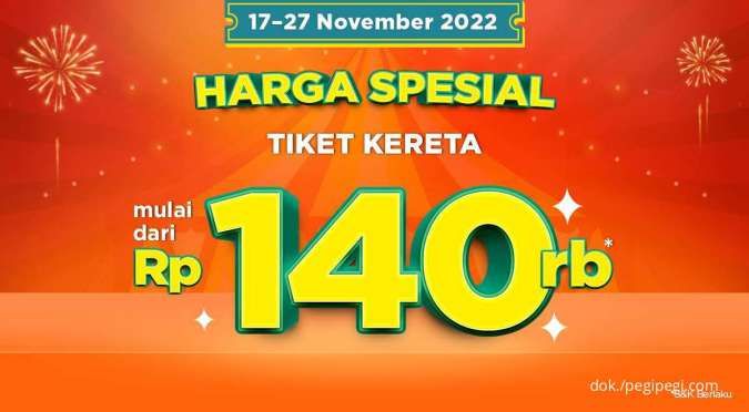 Promo Pegi Vaganza sampai 27 November, Harga Spesial Tiket Kereta mulai Rp 140.000