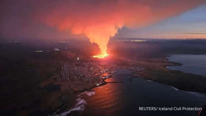 Gunung Berapi Meletus di Islandia, Timbulkan Ancaman Bagi Kota Nelayan