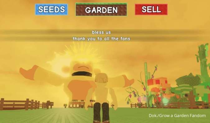 Penampakan Sun God Grow a Garden Roblox