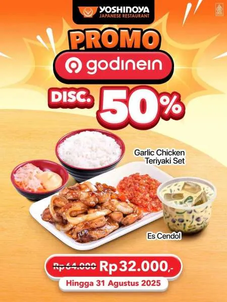 Promo Yoshinoya Diskon 50%