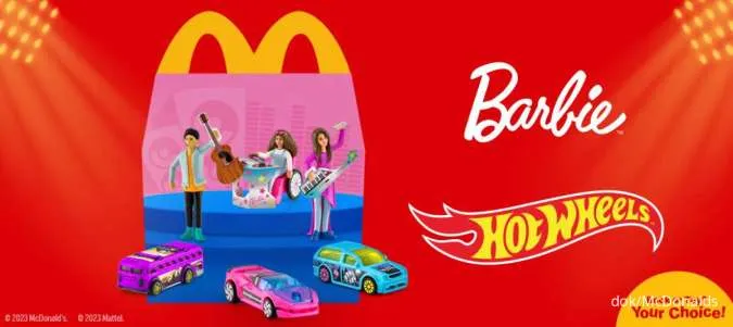 Promo McD Juli-Agustus 2023, Beli Happy Meal Bonus Mainan Barbie & Hot Wheels