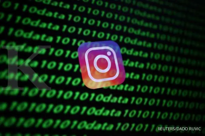 Ilustrasi keamanan atau privasi media sosial Instagram