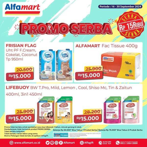 Promo Alfamart Serba Rp 15.000 Mulai 16-30 September 2024