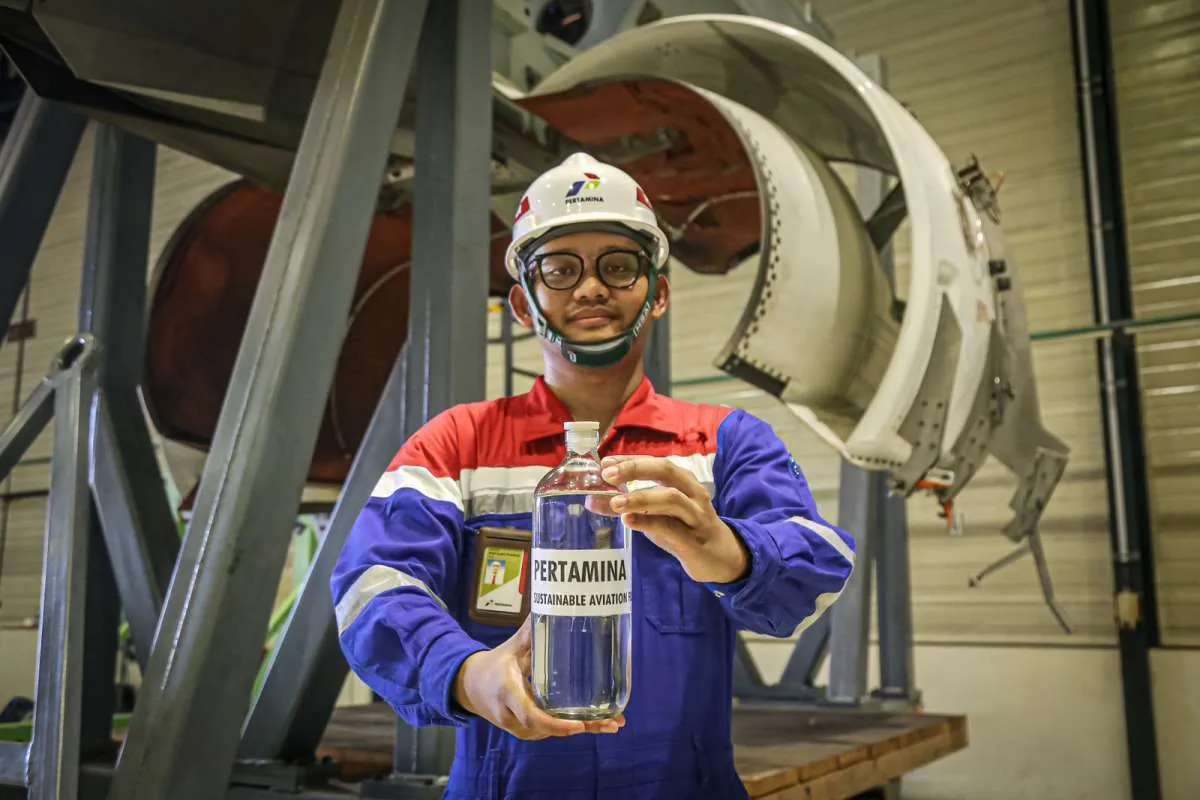 Pertamina Siapkan 45 KL Bahan Bakar Pesawat Rendah Emisi untuk Pengujian