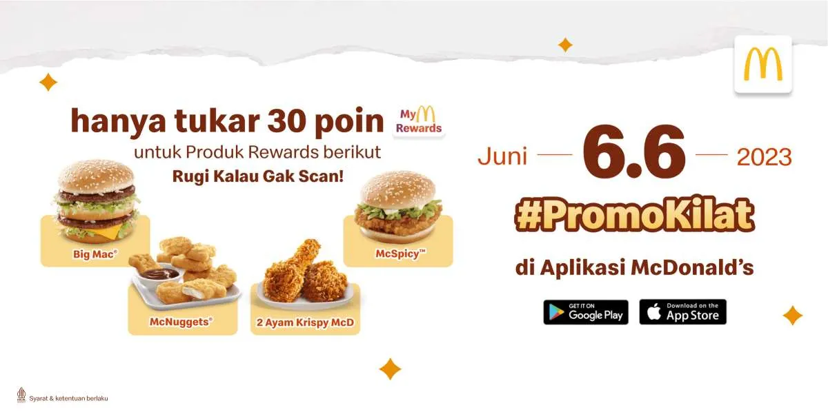 Promo Kilat 6.6 McD 2023, Tukar Poin Dapat Gratis Ayam, Big Mac, hingga McNuggets