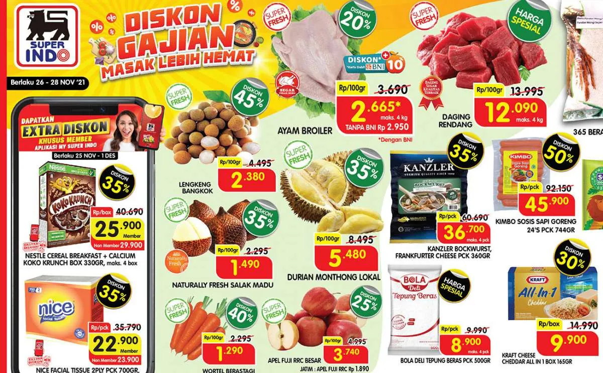 Promo JSM Superindo 26-28 November 2021, diskon besar untuk daging hingga buah