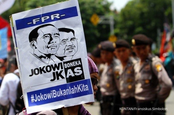 Di Yogya, Jokowi disambut demo ibu-ibu 