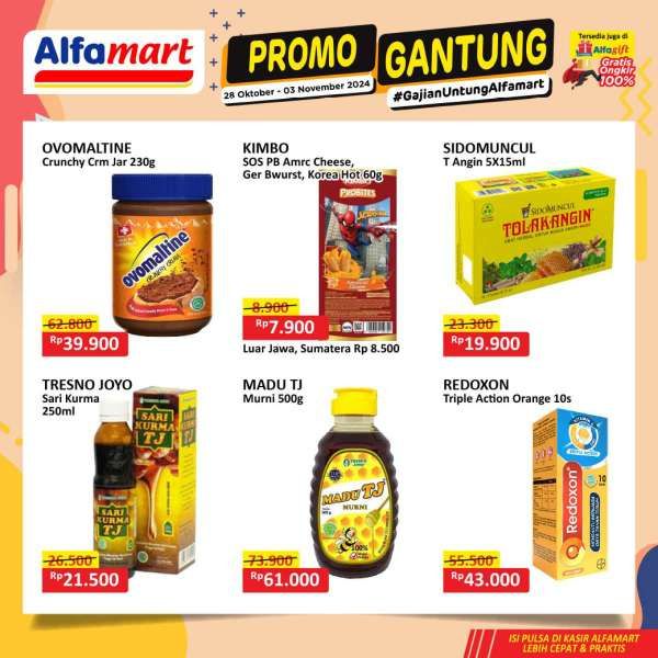 Promo Alfamart Gantung Periode 28 Oktober-3 November 2024