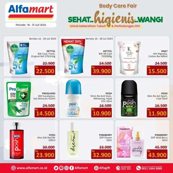 Promo Alfamart Body Care Fair Periode 16-31 Juli 2024