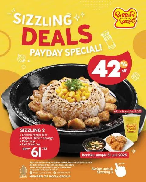 Promo Pepper Lunch Sizzling Deals 2