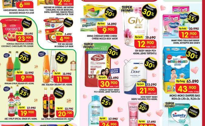 Promo Superindo Weekday 13 Februari 2025, Marjan & Micellar Water Diskon Sampai 25%