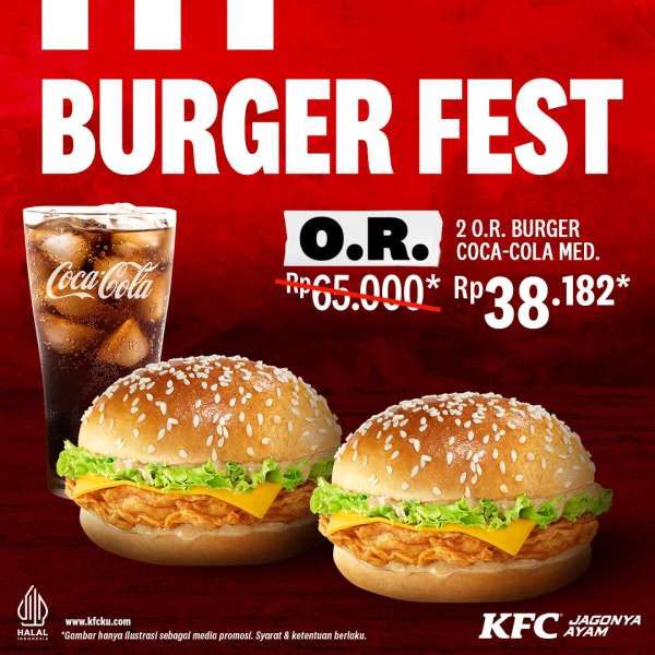 Promo KFC Burger Fest Hemat Sampai 40%