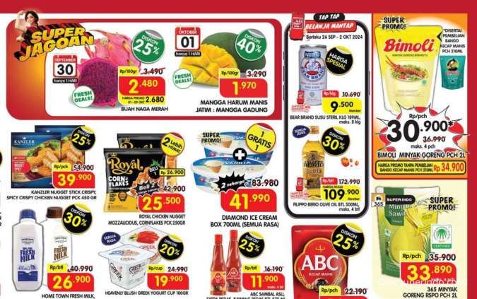 Promo Superindo Weekday Hari Ini 1 Oktober 2024, Mangga Harum Manis & Giv Diskon 40%