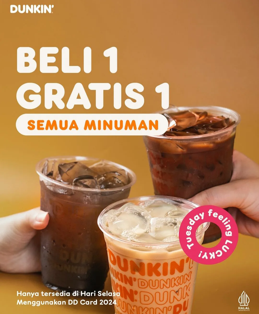 Promo Dunkin beli 1 gratis 1 minuman