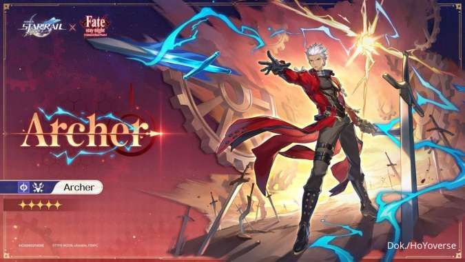 Archer di kolaborasi Honkai: Star Rail x Fate/stay night Unlimited Blade Works