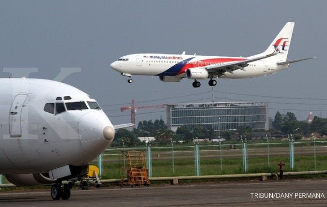 Malaysia Airlines pecah ban di Bandara Soetta