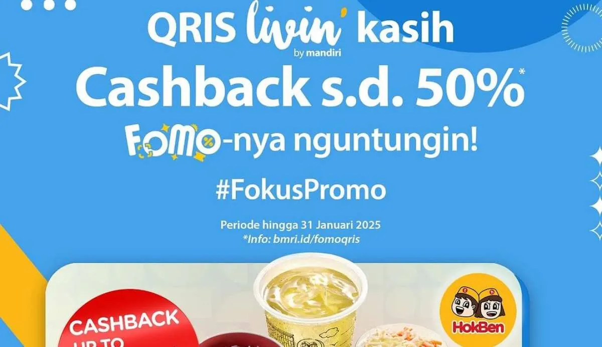 Promo HokBen dengan Livin by Mandiri Desember 2024, Makan Hemat Cashback Sampai 50%