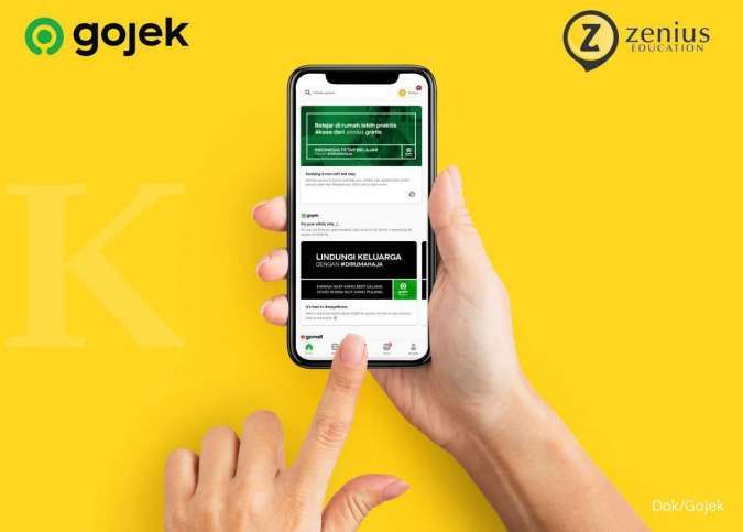 Ada layanan belajar gratis dari Zenius di aplikasi Gojek