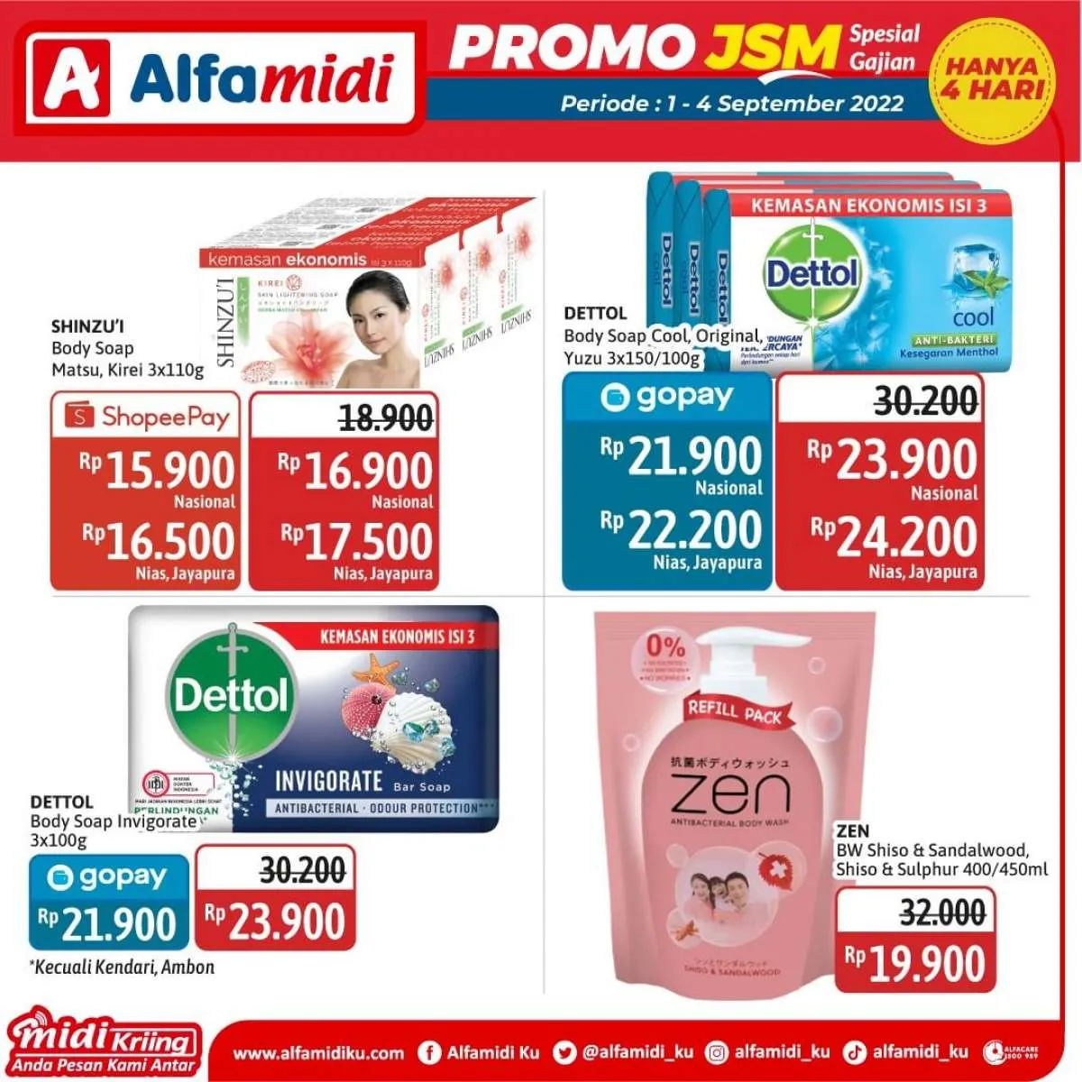 Promo JSM Alfamidi s/d 4 September 2022, Nikmati Potongan Harga Spesial Gajian