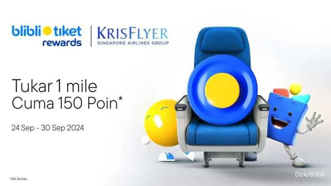 Liburan Sekolah Hemat, Blibli dan KrisFlyer Miles Tawarkan Program Tiket Rewards