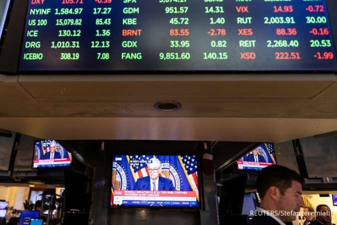 Wall Street Memerah Setelah Powell Sinyalkan Kehati-hatian pada Selasa (2/7) 