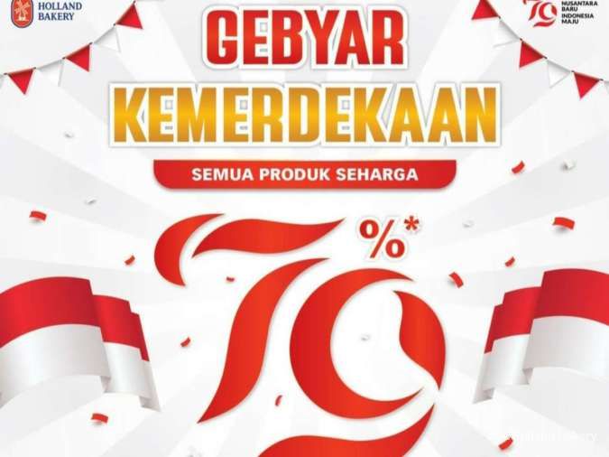 Promo Holland Bakery 17-18 Agustus 2024 Semua Produk Harga 79% Gebyar Kemerdekaan