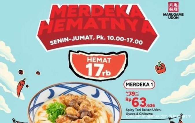 Promo Marugame Udon Merdeka Bulan Agustus 2025, Lebih Hemat Rp 17.000